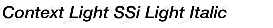Context Light SSi Light Italic字体转换